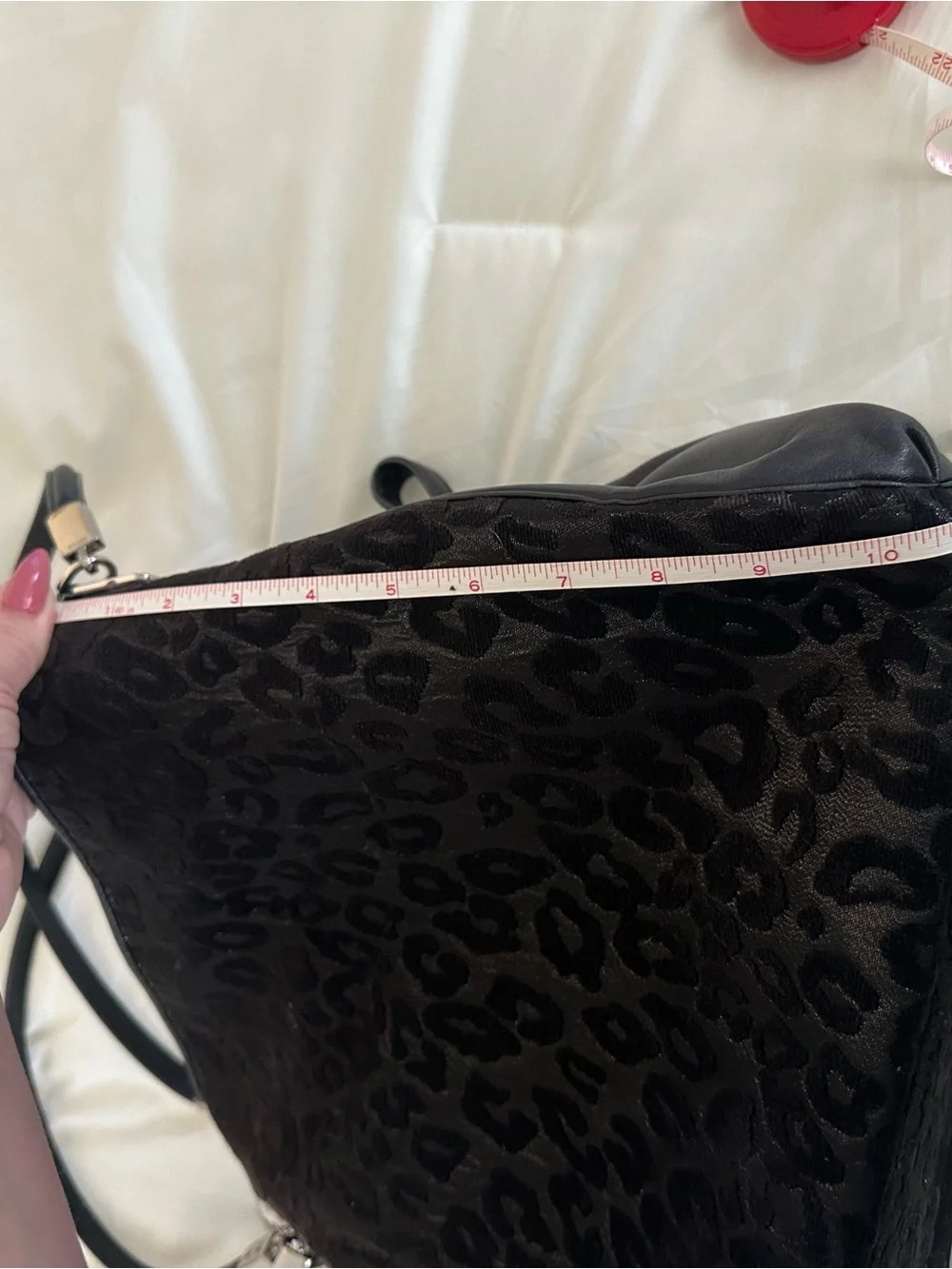 Coach Madison Chenille Ocelot Fabric North/South Tote - Picture 14 of 15
